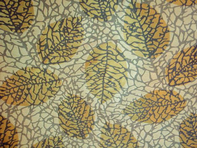 Taupe Leaf - Taffeta Jacquard