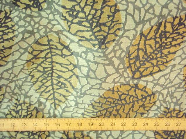 Taupe Leaf - Taffeta Jacquard