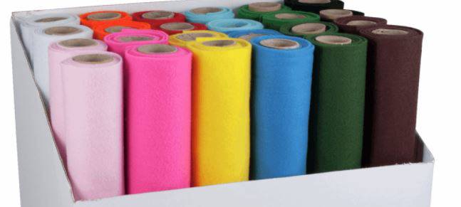 Mixed Colours Felt Acrylic - 1m x 45cm ROLL - Cheap Fabrics