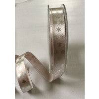 Festive Tiny Snowflake Foil Printed Ribbon