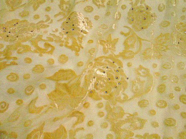 Large Roses - Burn Out Velvet