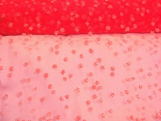Floral - Flock Glitter Tulle