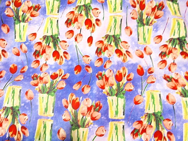 Tulips Print - Cotton Poplin Patchwork