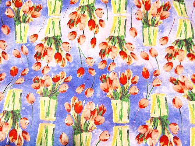 Tulips Print - Cotton Poplin Patchwork