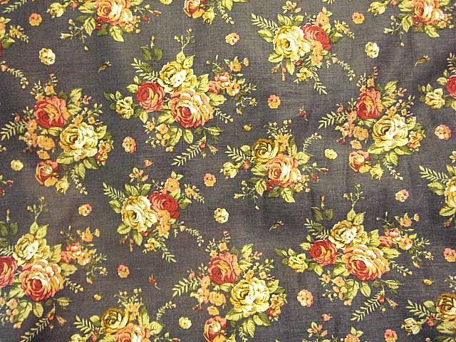 Floral Bouquet -  Faux Linen Print
