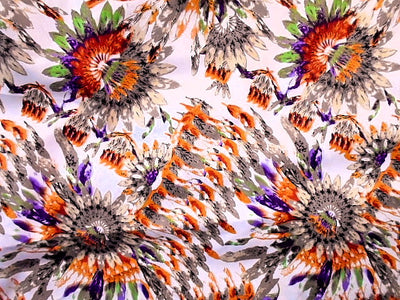 Tribal Flower Print - Stretch Cotton