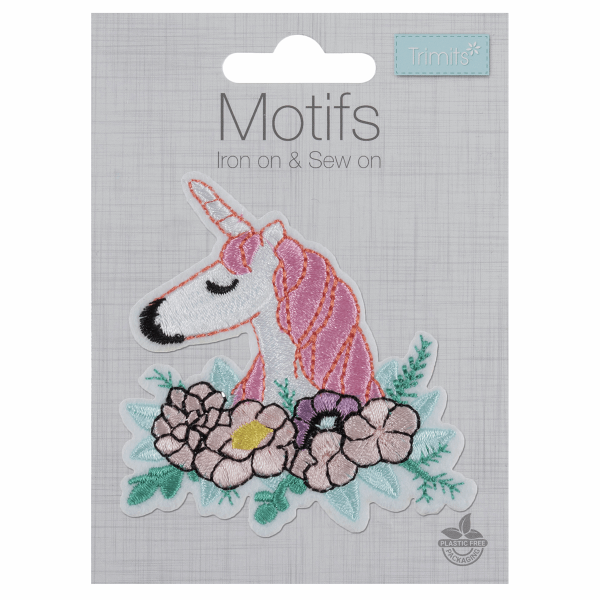 Floral Unicorn - Iron -On &amp; Sew-On