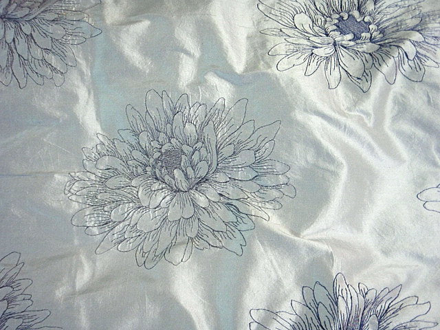 Floral Bliss - Embroidered Silk Dupion