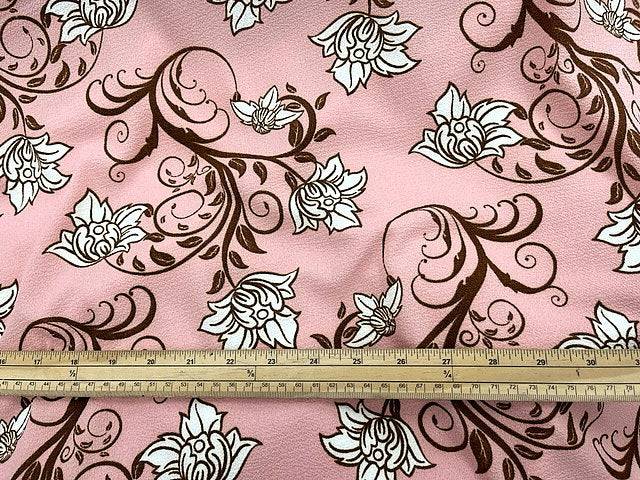 Floral Curl - Bubble Printed Crepe - Cheap Fabrics