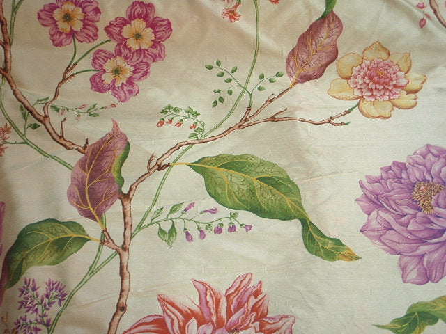 Floral Fantasia - Printed Silk Dupion