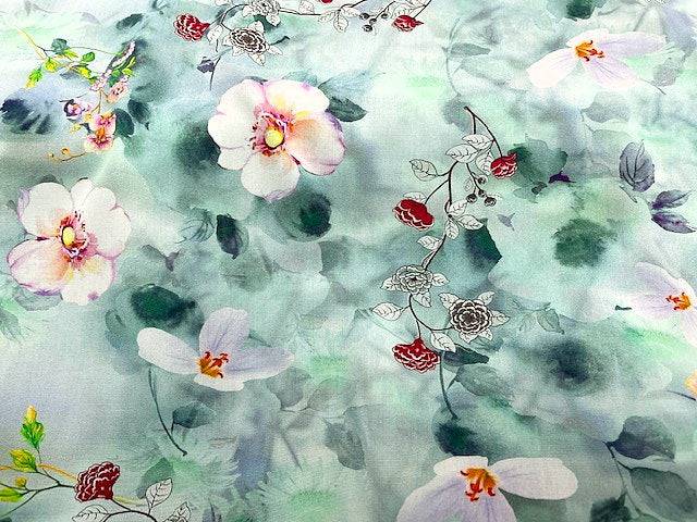 Floral Mist - Printed Viscose - Cheap Fabrics