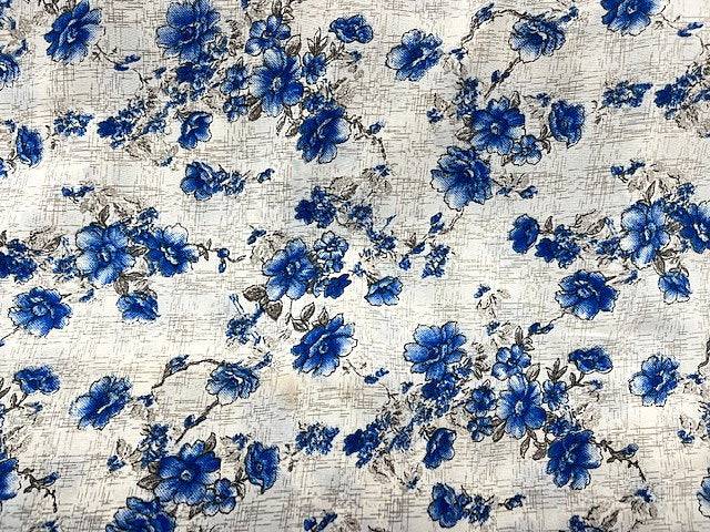 Floral Sketch - Clearance Printed Crepe - Cheap Fabrics