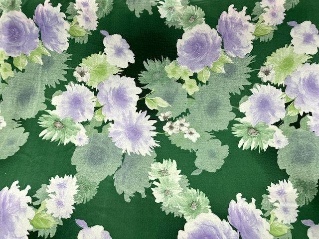 Floral Tranquility - Clearance Printed Crepe - Cheap Fabrics