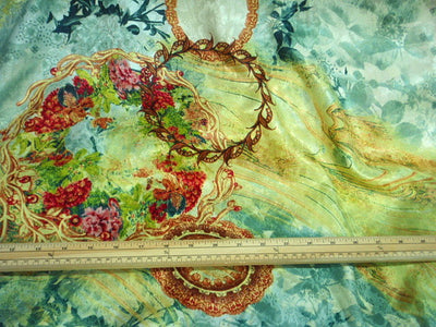 Floral Wreath - Printed Cotton Silk