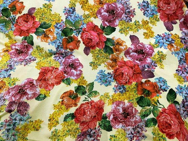 Flower Power Printed Jersey - Cheap Fabrics