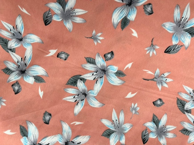 Fresh Lillies - Clearance Printed Crepe