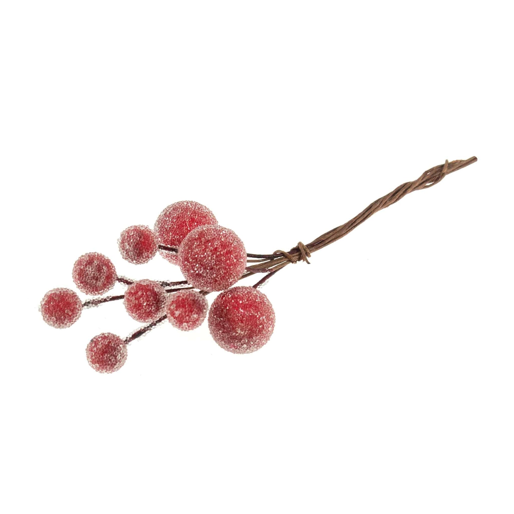 Festive Frosted Snowberries on Wire - Cheap Fabrics