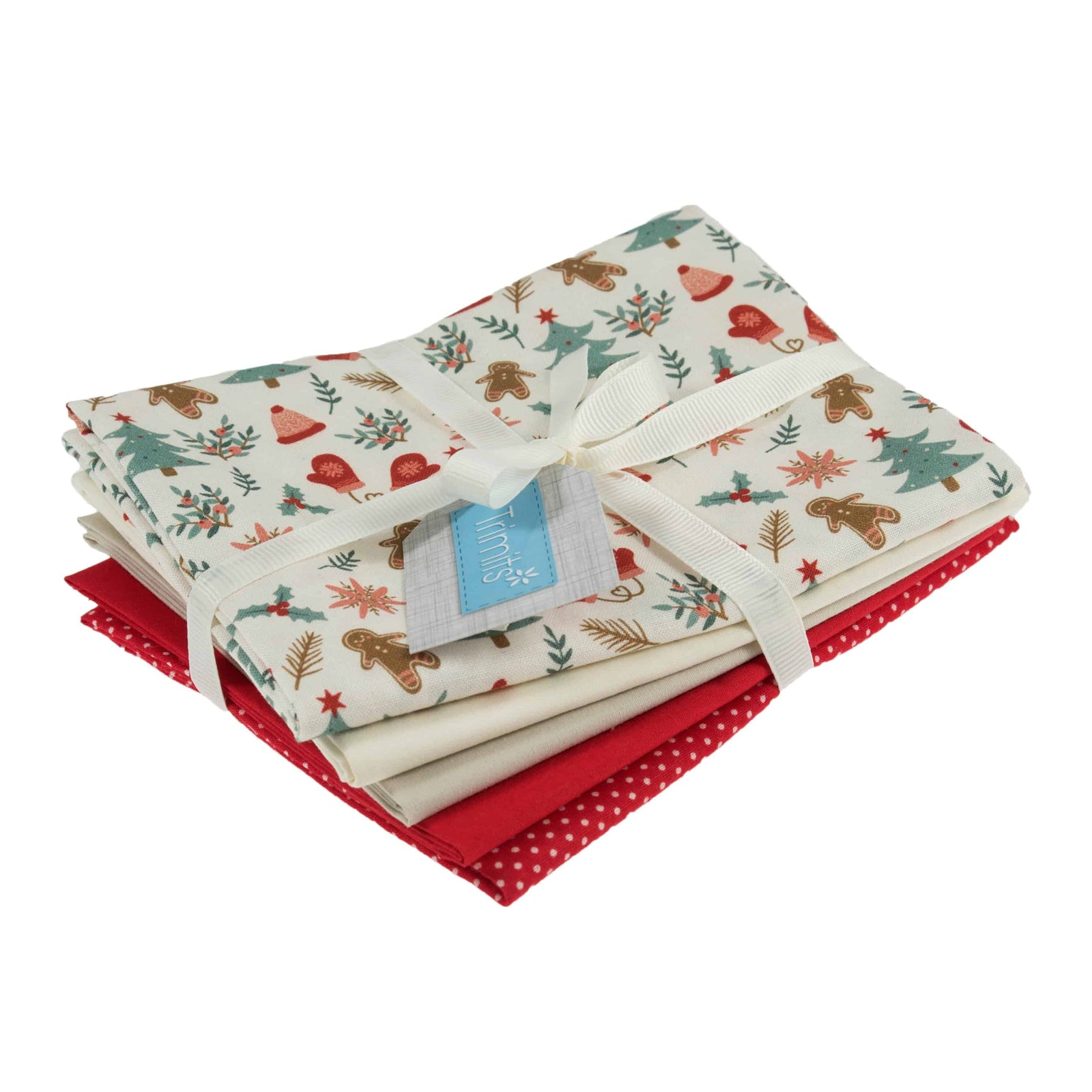 Fabric: Fat Quarters: Gingerbread: Bundle of 5 - Cheap Fabrics