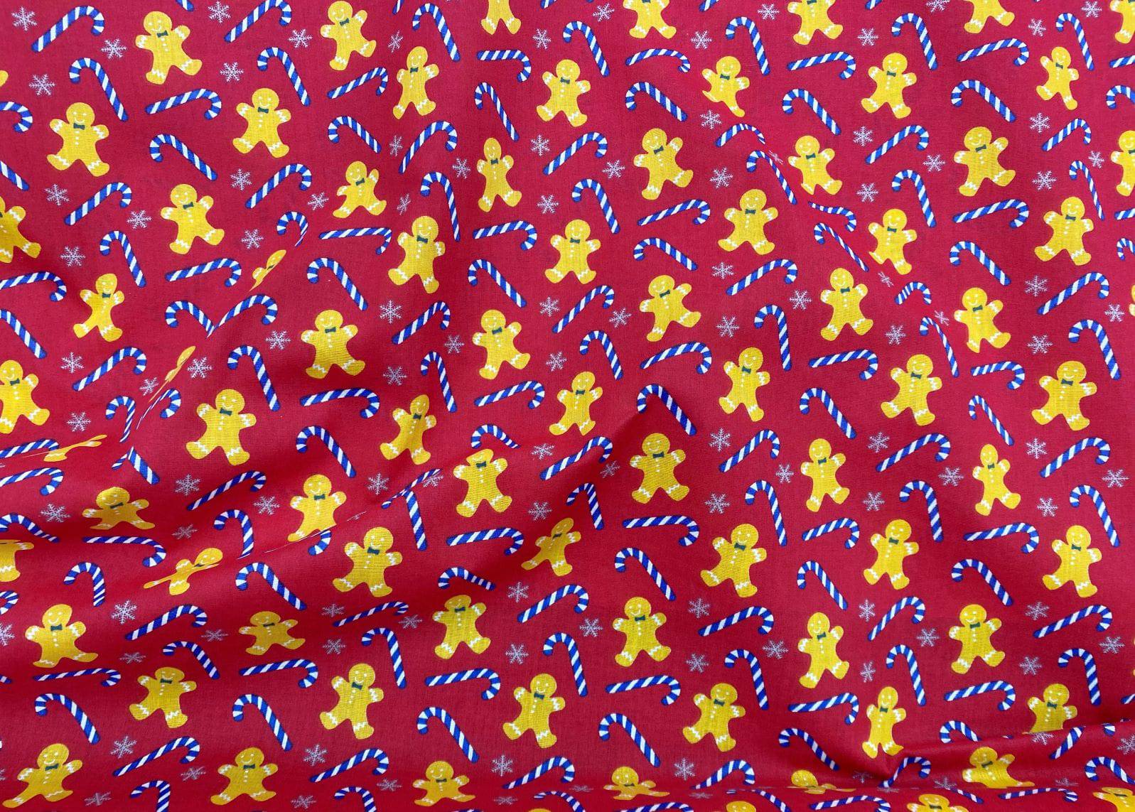 Candy Gingerbread Man - Poly/Cotton Print - Cheap Fabrics