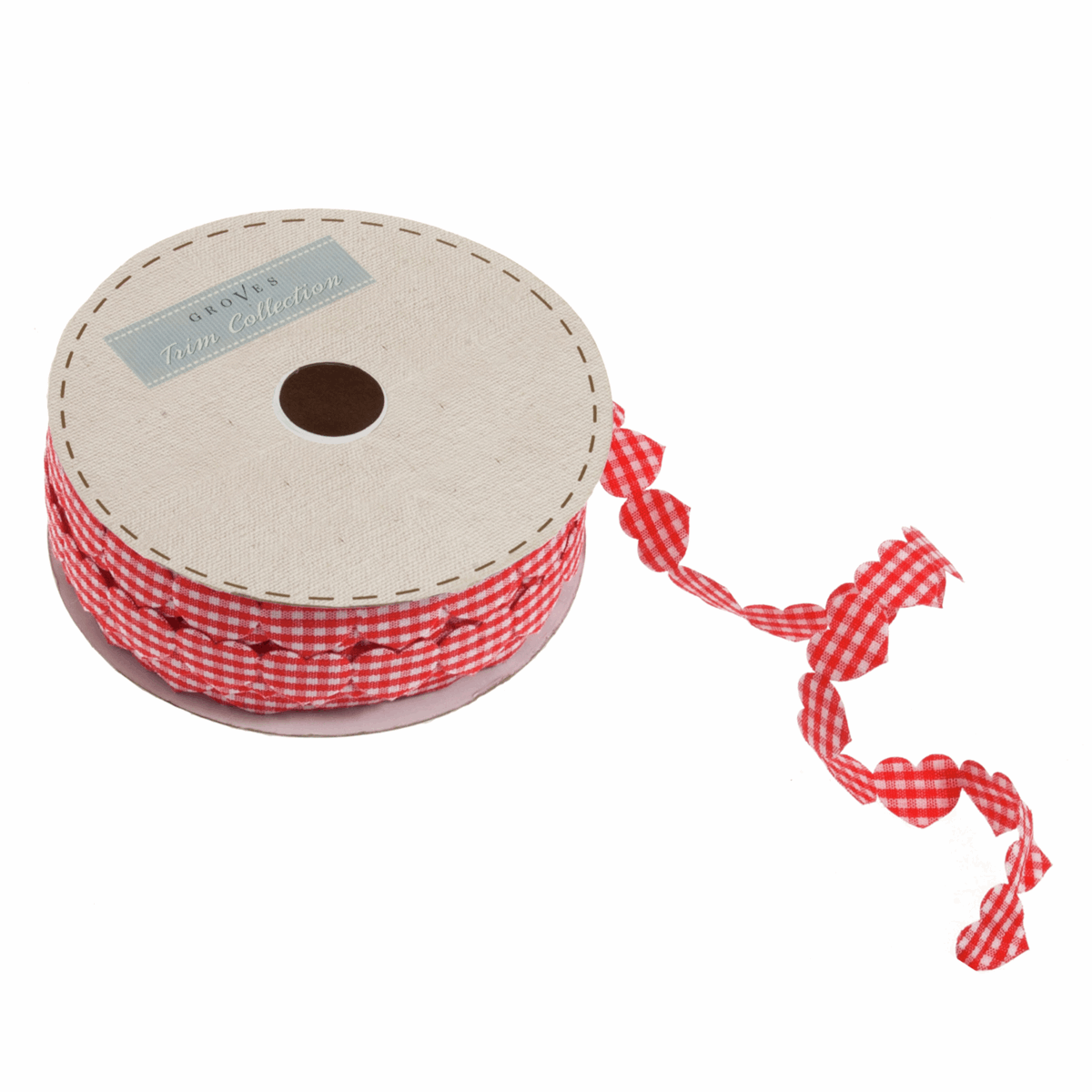 Gingham Heart Ribbon - Love - Cheap Fabrics