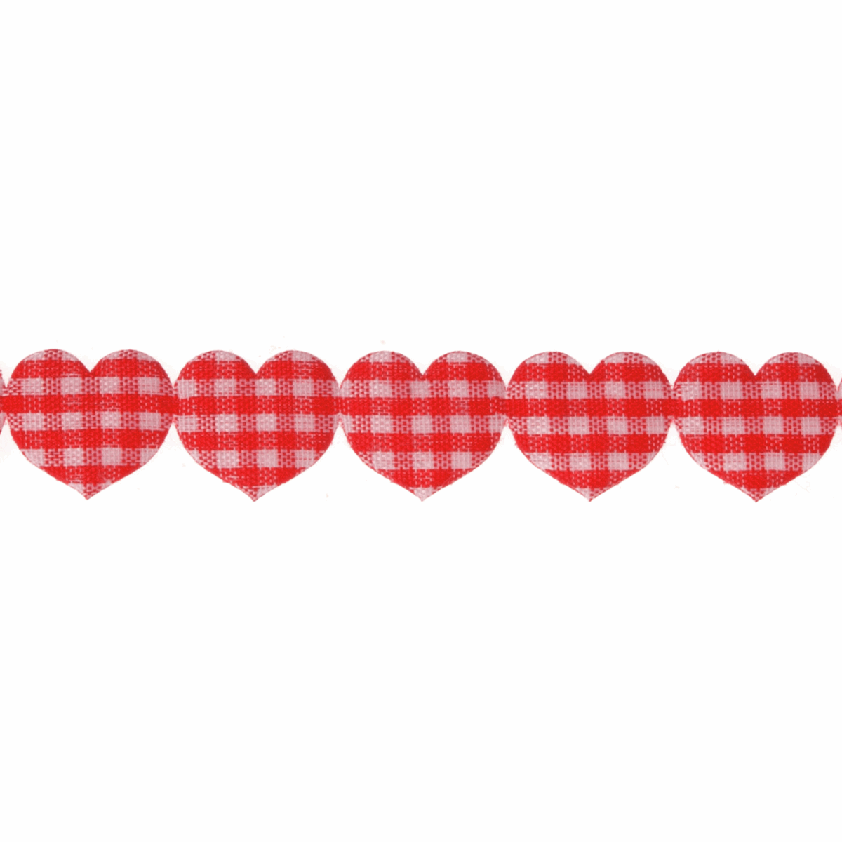 Gingham Heart Ribbon - Love - Cheap Fabrics