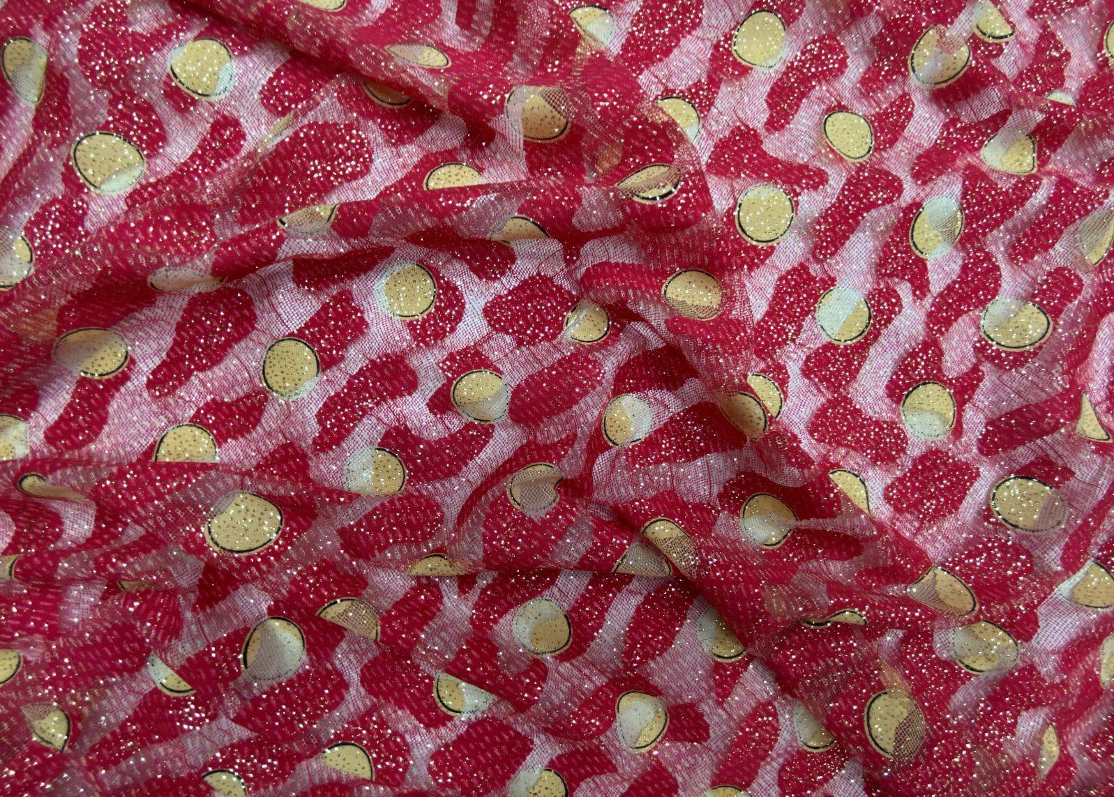 Glamour Glittered Tulle - Large Polka Abstract