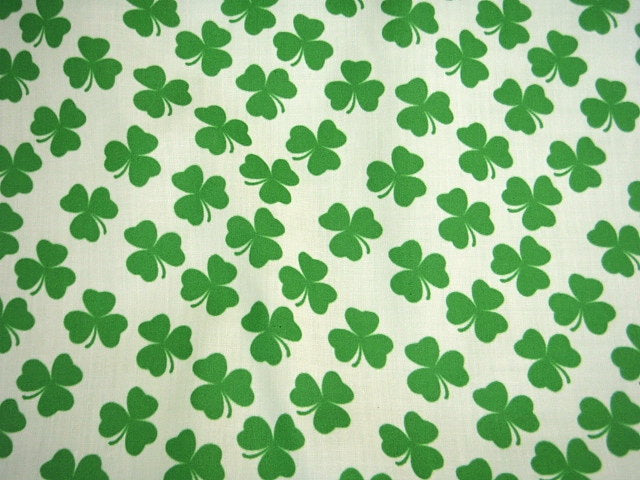 St Patrick's Day Clover - Novelty Poly/Cotton Print