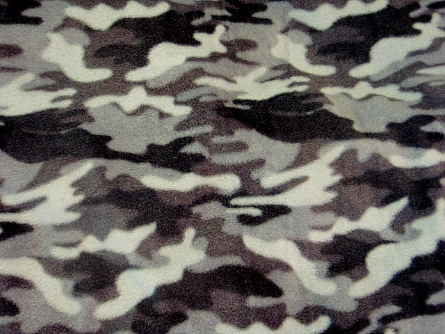 Grey Camouflage - Fleece Print