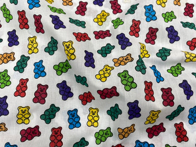 Gummy Bears Sweets Fun  - Poly/Cotton Print