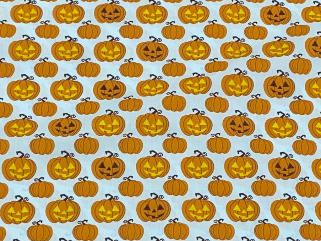 Spooky Pumpkins - Halloween Poly/Cotton Print - Cheap Fabrics