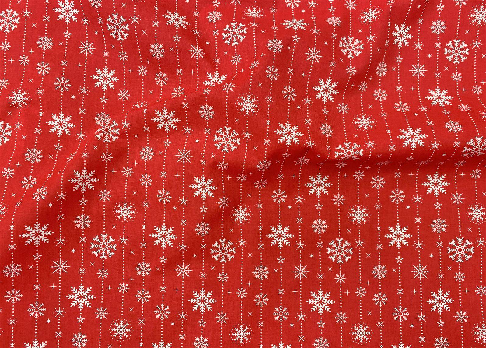 Hanging Snowflakes - Poly/Cotton Print