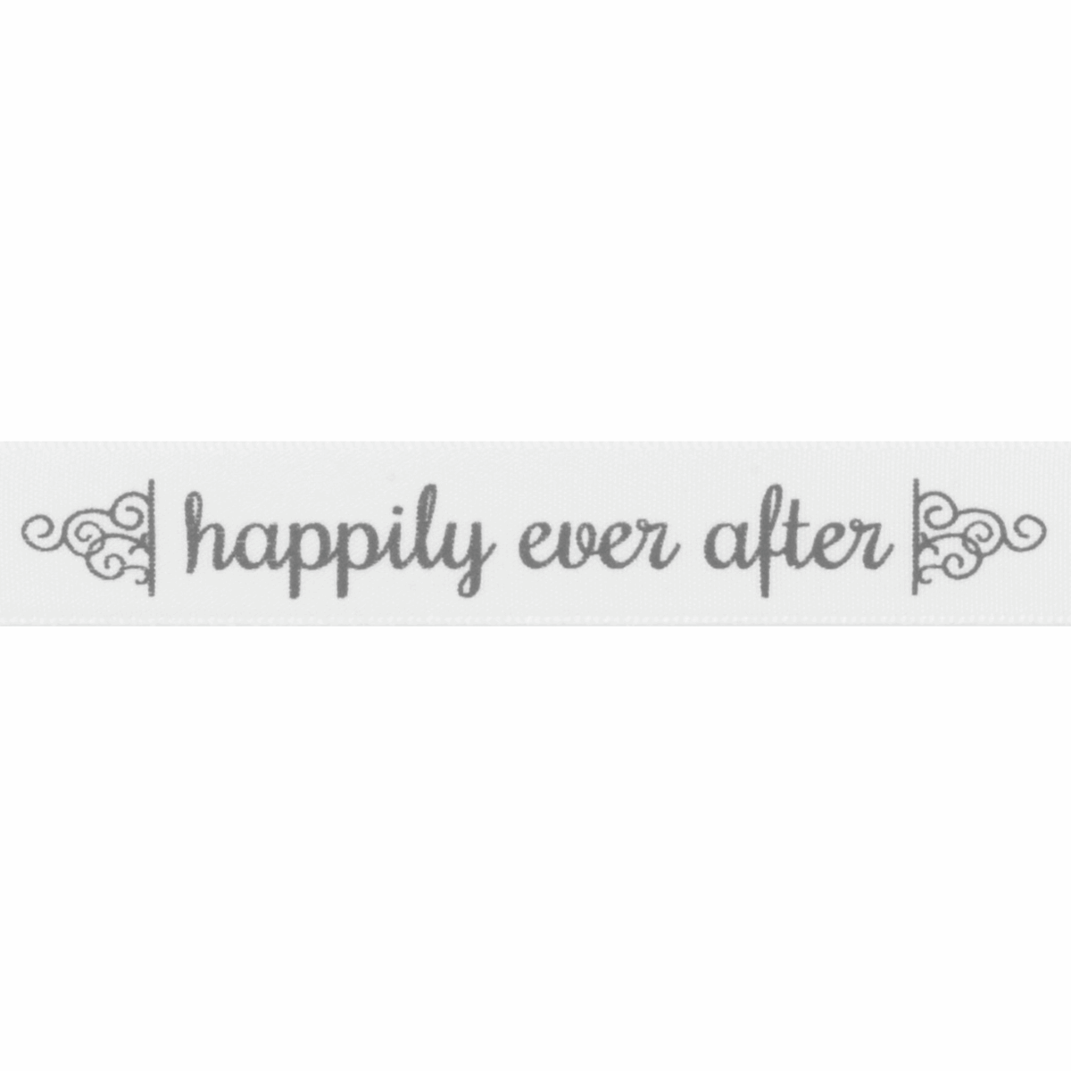 Happily Ever After - Wedding Satin Ribbon - Cheap Fabrics