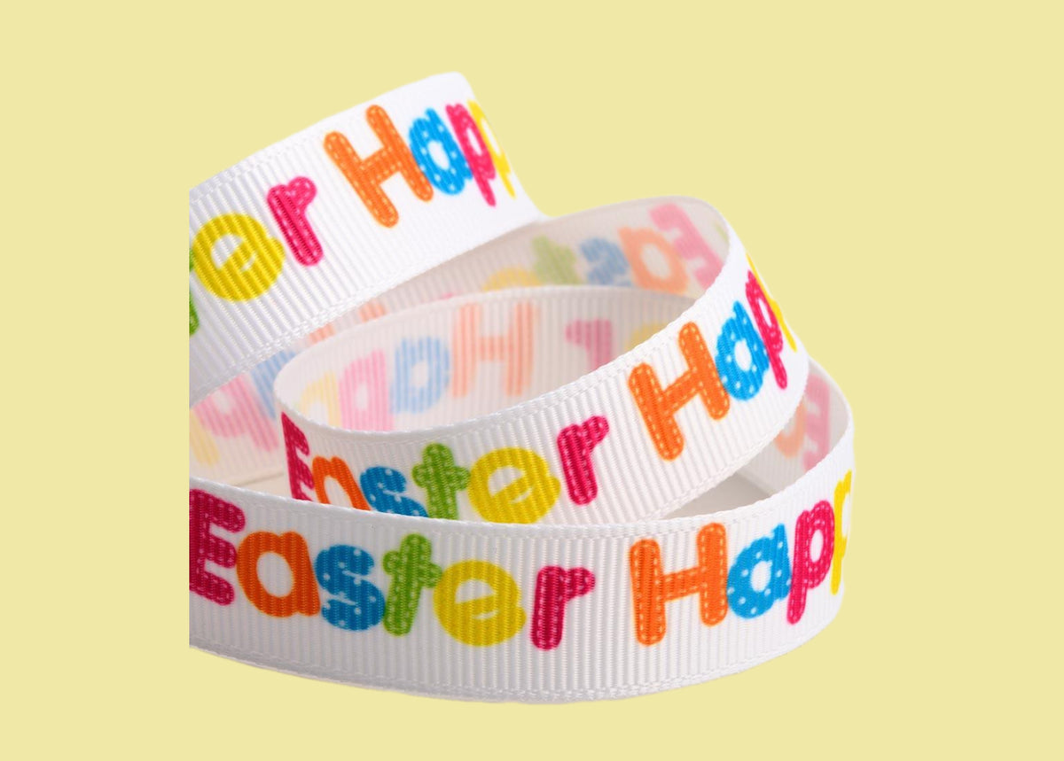 Happy Easter Grosgrain - Easter Ribbon Reel (16mm x 5mtr)