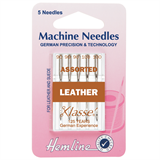 Hemline Sewing Machine Needles - Leather