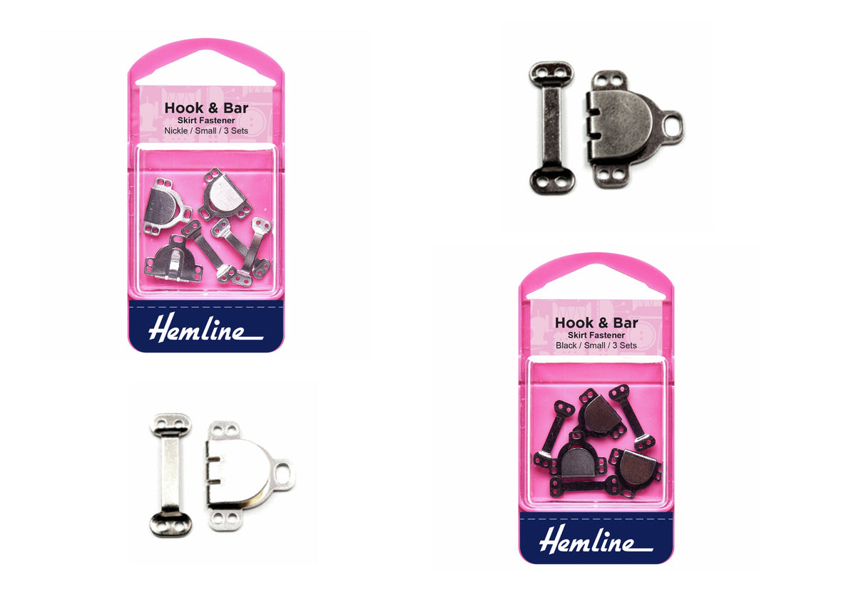 Hook and Bar - Skirt Fastener: SMALL (3 Sets)