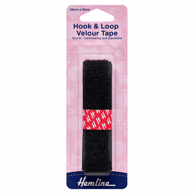 Hook And Loop Velour Sew-On Tape - 30cm Length