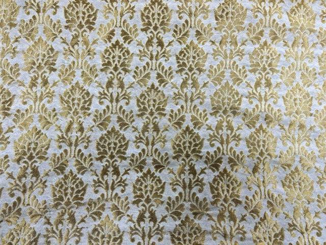 Cream Gold Damask - Indian Brocade - Cheap Fabrics