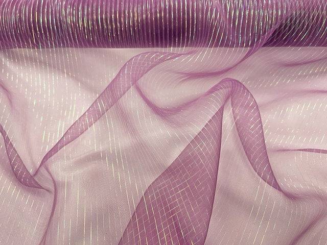 Iridescent Striped Organza - Cheap Fabrics