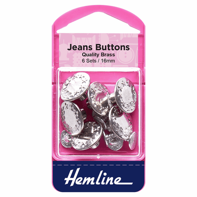 Jeans Buttons - 16mm (6 Sets)