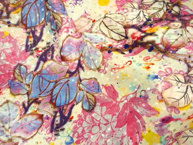 Floral Jungle - Stone Jacquard
