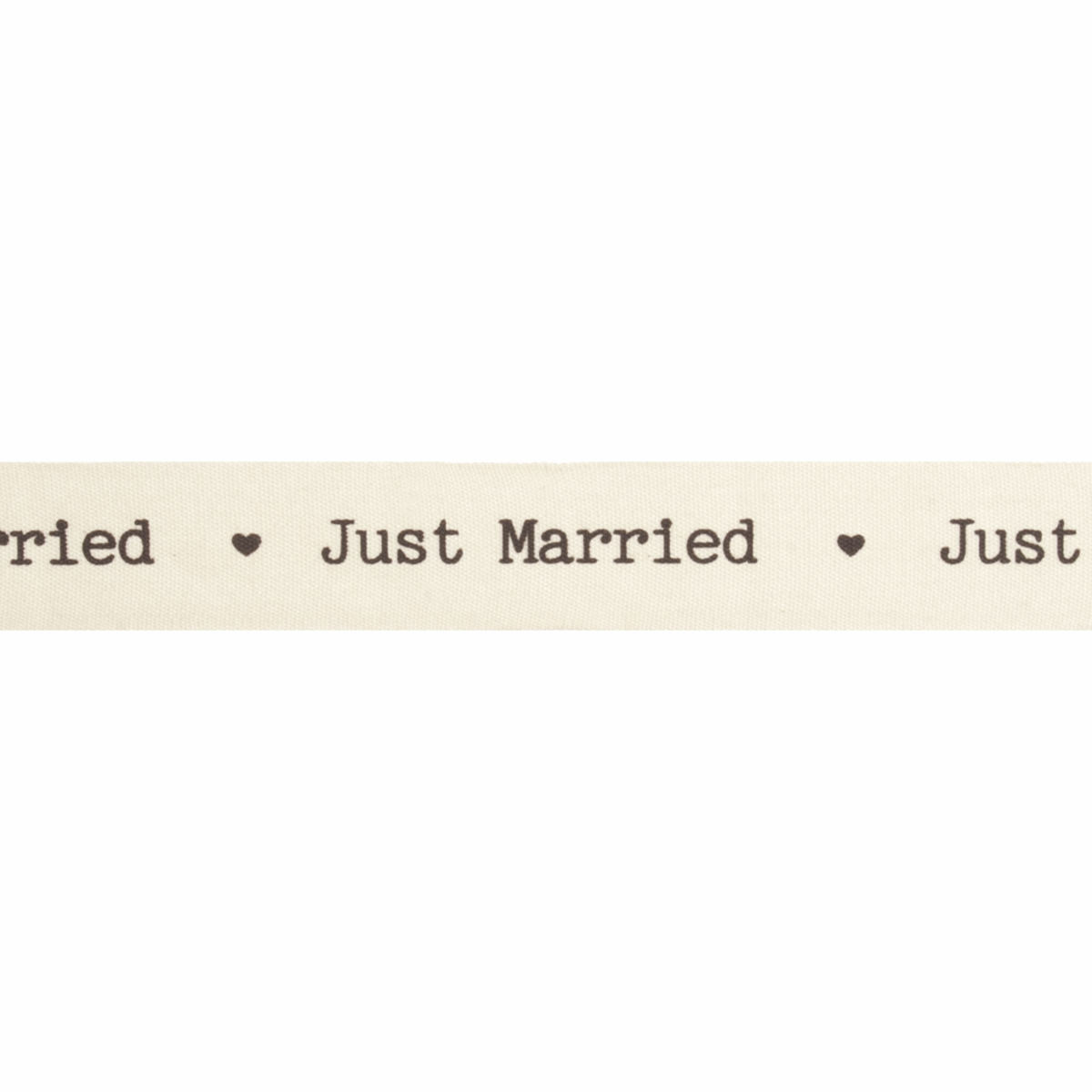 Just Married - Cotton Ribbon - Cheap Fabrics