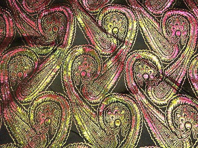 Large Paisley - Kimono Brocade - 58 - Cheap Fabrics