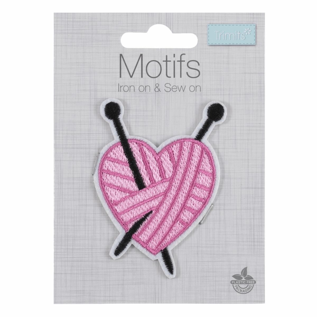 Knitted Heart - Iron -On & Sew-On