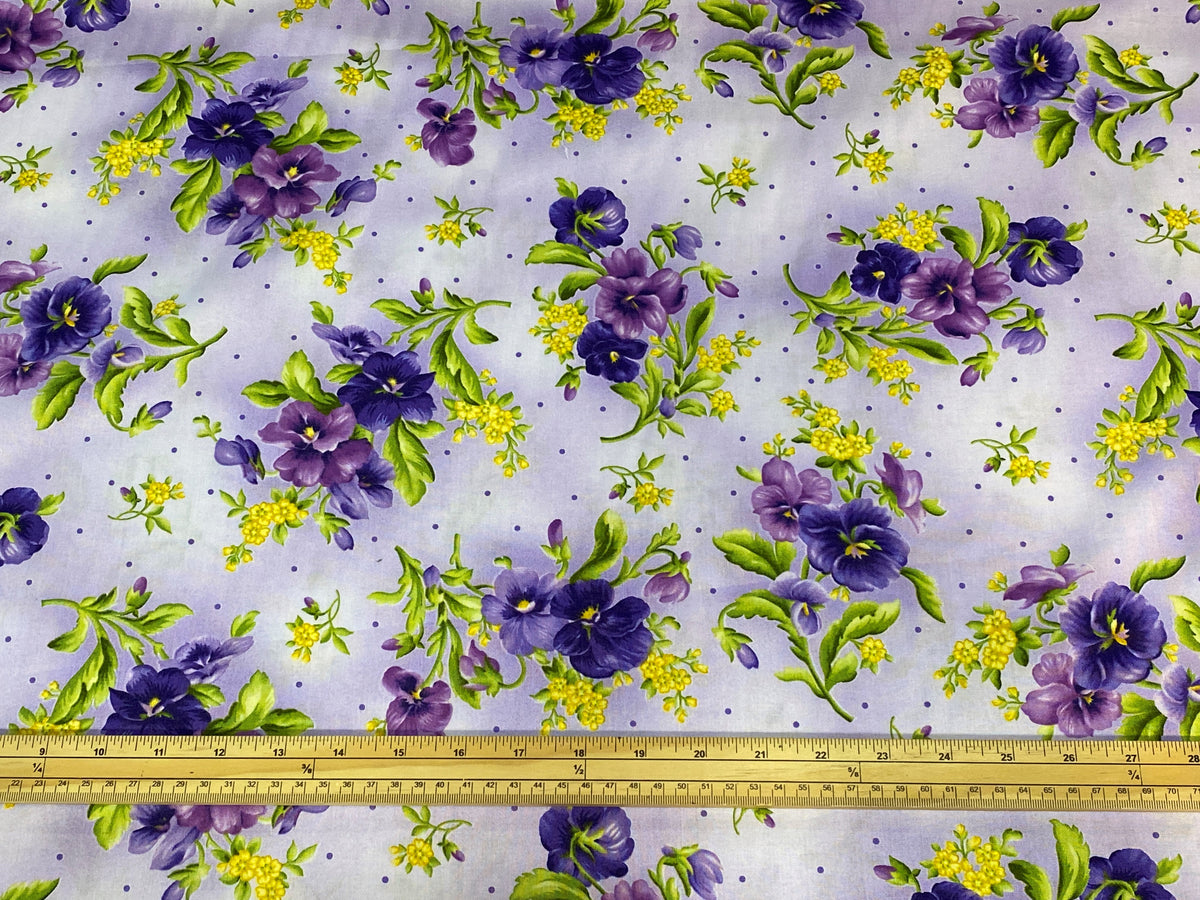 Lilac Floral - Korean Patchwork Cotton