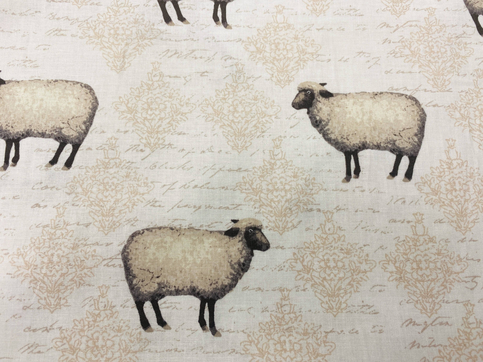 Sheep Script Design - Korean Patchwork Cotton