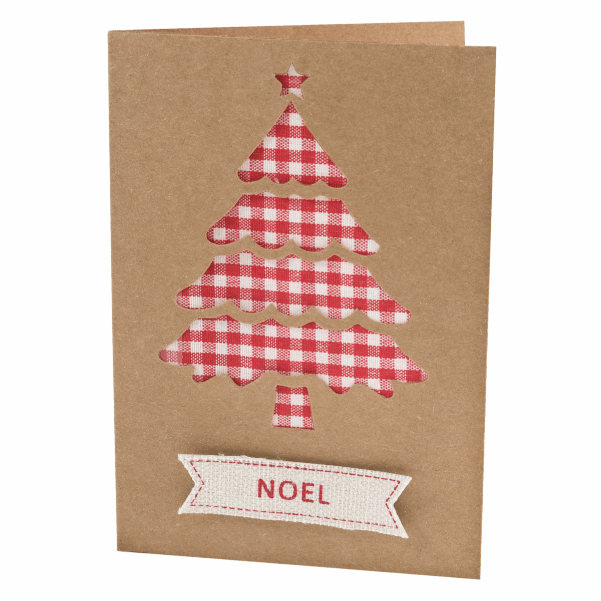 Kraft Cards with Envelopes - Christmas Tree (5 Cards)