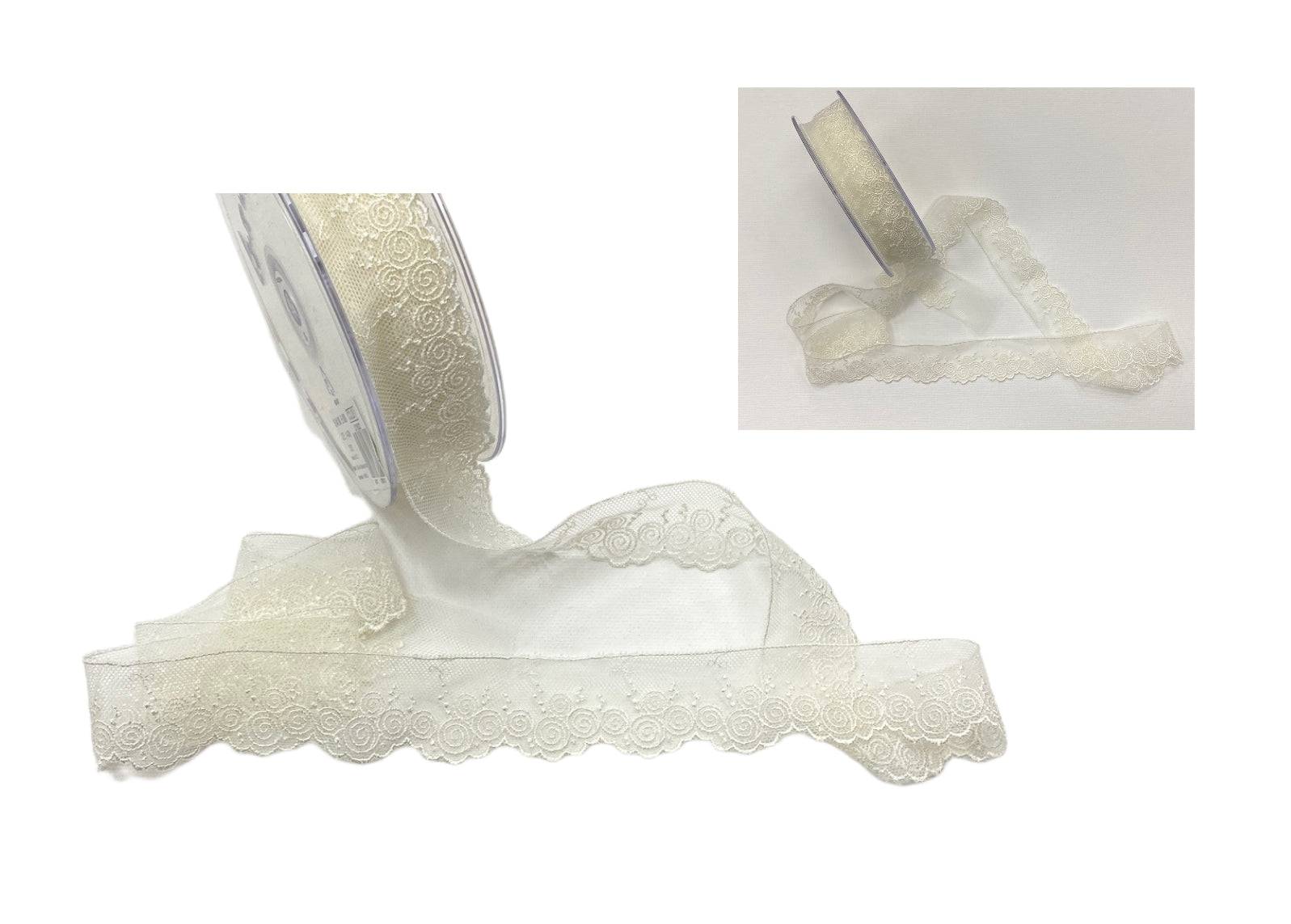 Ivory Lace Trim - 3cm/30mm - Cheap Fabrics