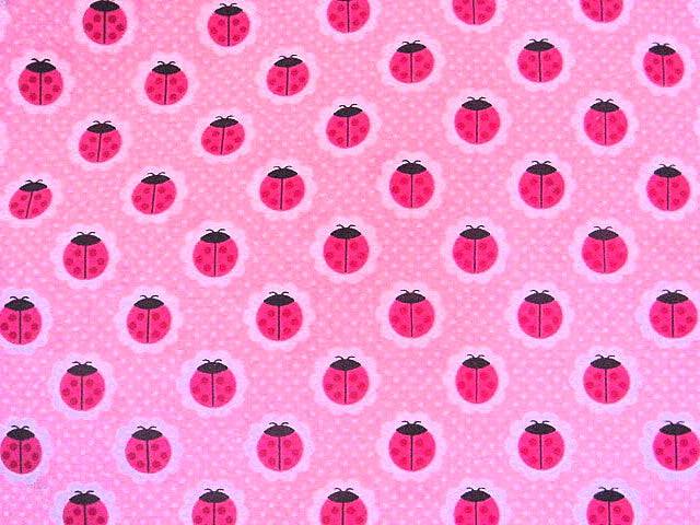 Pink Ladybird - Poly/Cotton Print