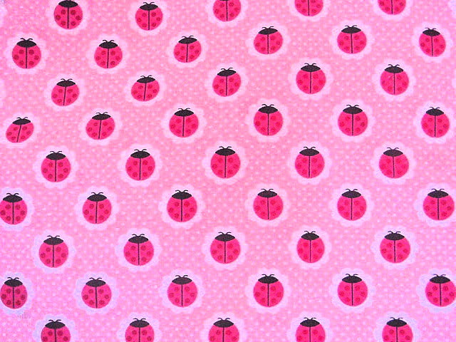 Pink Ladybird - Poly/Cotton Print