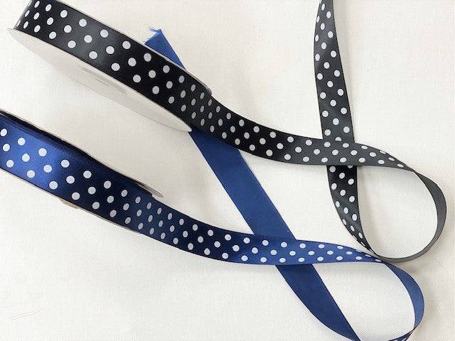 Novelty Satin Ribbon - Large Polka Dots - Cheap Fabrics